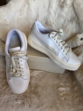 Puma Women’s White Soft Foam Optimal Comfort Platform Sneakers